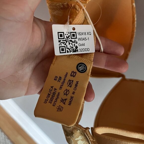 WingsLove Bra 32DDD Gold Leopard Padded Underwire NWT - Picture 11 of 11